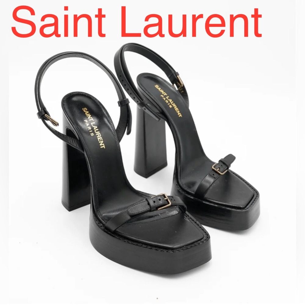 NWT Saint Laurent Carine Platform Sandal. Brand new comes with box & dus… - Picture 1 of 13